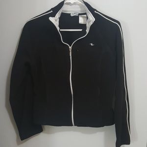 Fleece zip up warm up jacket